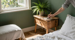 A Bright White Bedroom Is Now A Green Cocoon “Inspired By The Forest”