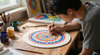 At A ‘Molecular Level,’ Mu Pan Composes Meticulous Mandalas In Acrylic
