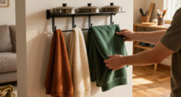 I Used A Pot Lid Organizer To Store My Blankets, And It’s Brilliant