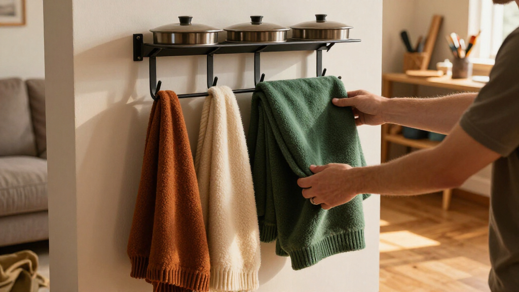 I Used A Pot Lid Organizer To Store My Blankets, And It’s Brilliant
