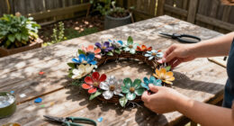 DIYer Transforms Old Tin Cans Into The Cutest Wreath