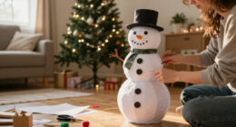 Forget A Second Christmas Tree, Habitat's Supersized Paper Snowman Is The Best Way To Make A Statement This Festive Season For Under £20
