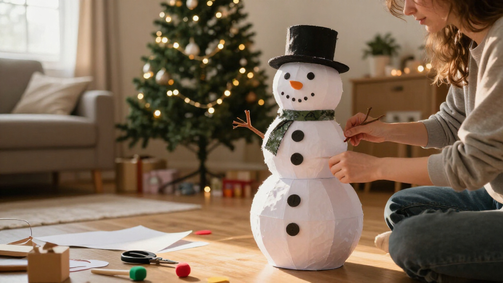 Forget A Second Christmas Tree, Habitat's Supersized Paper Snowman Is The Best Way To Make A Statement This Festive Season For Under £20
