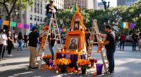 Giant Ofrenda Arrives In Manhattan Ahead Of Día De Muertos