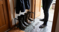 This £10 Argos Shoe Rack Is Perfect For Keeping Muddy Boots And Wet Jackets Tidy This Autumn